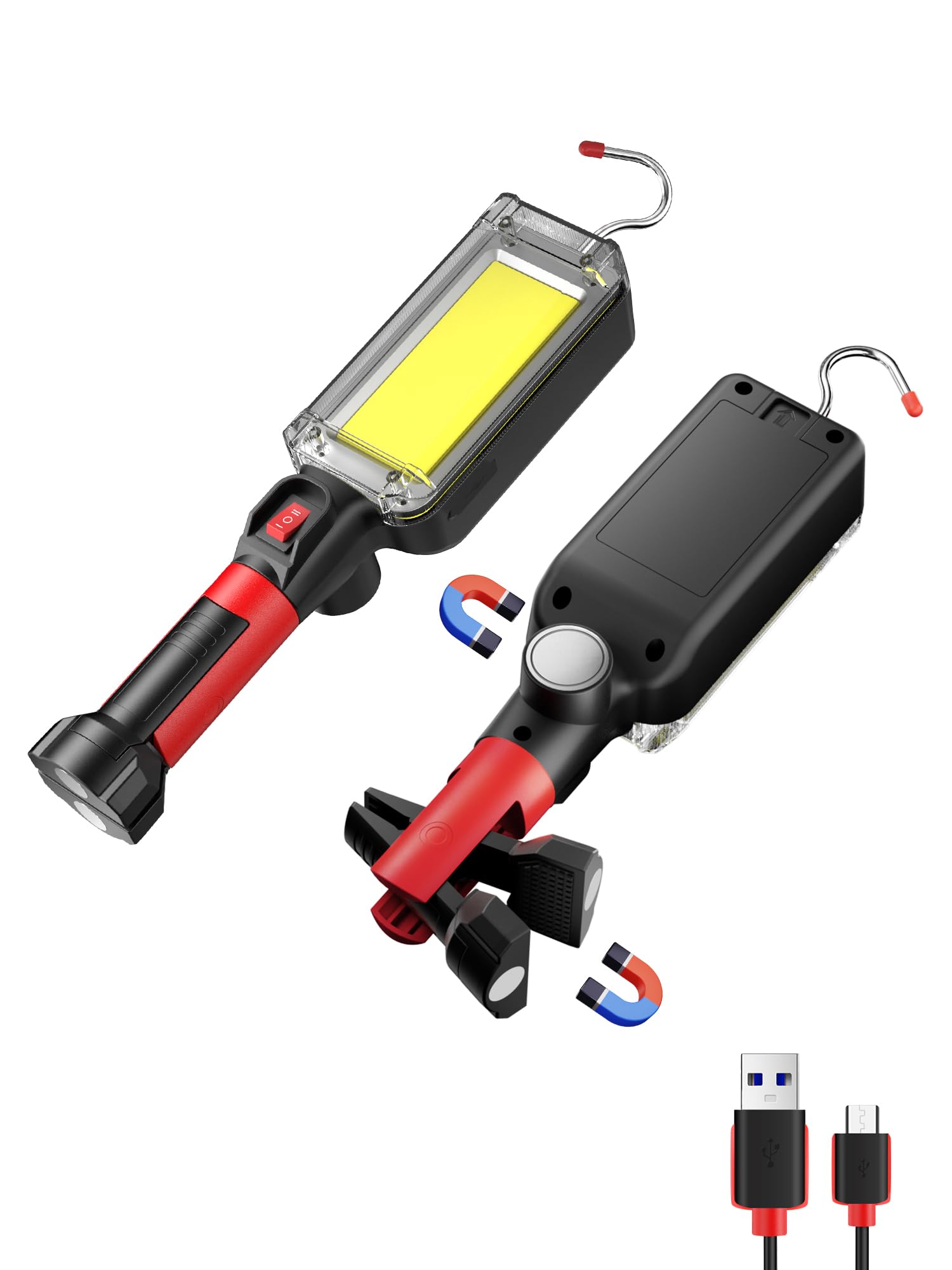 ライト・ランタン gara works/cubicle Rechargeable COB LED Work Light - Magnetic Hands-Free Trouble
